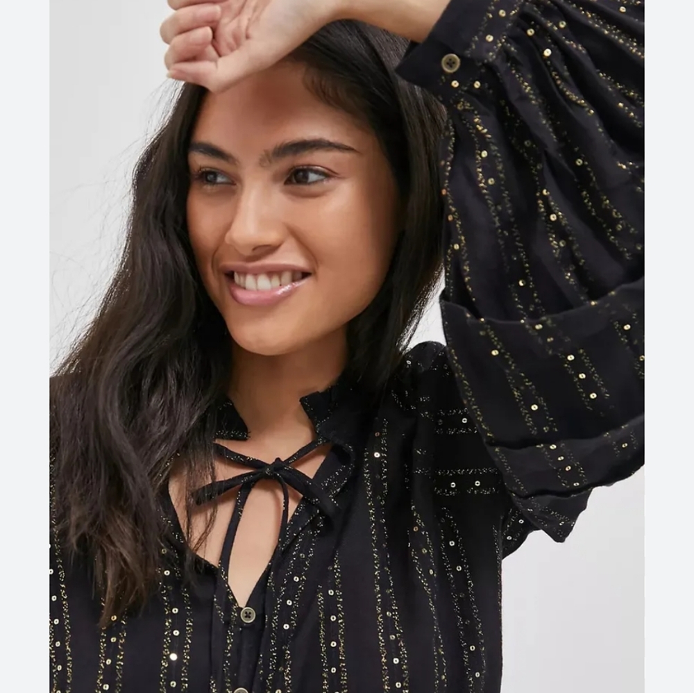 Anthropologie Quinn Sequin Babydoll Tunic. Great Condition.